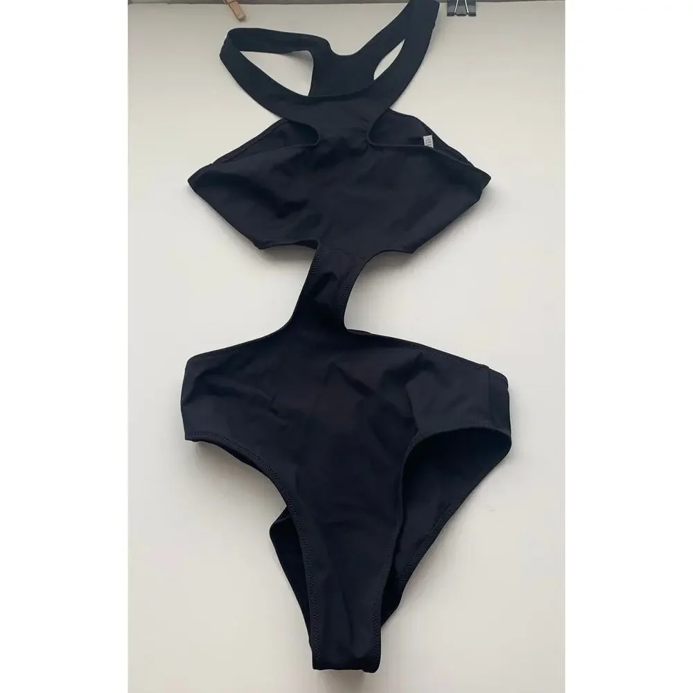 Tropic of C Mila One Piece Black Compression Swimsuit Womens New Black Small